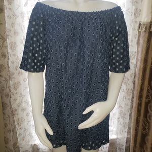 RENEEC Women's Denim Blue Cutout Dress